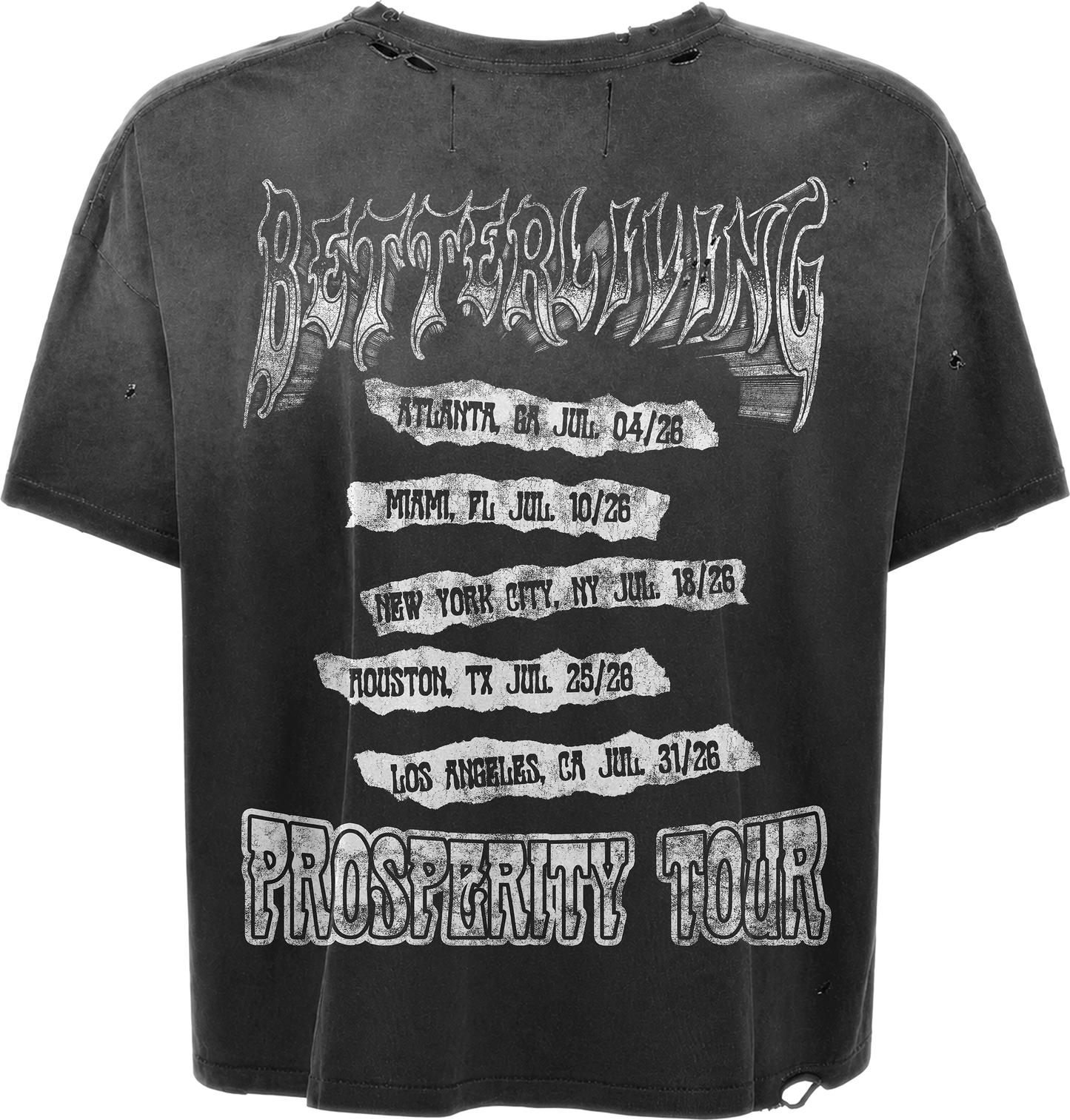 Dark Grey Washed Tour Tee