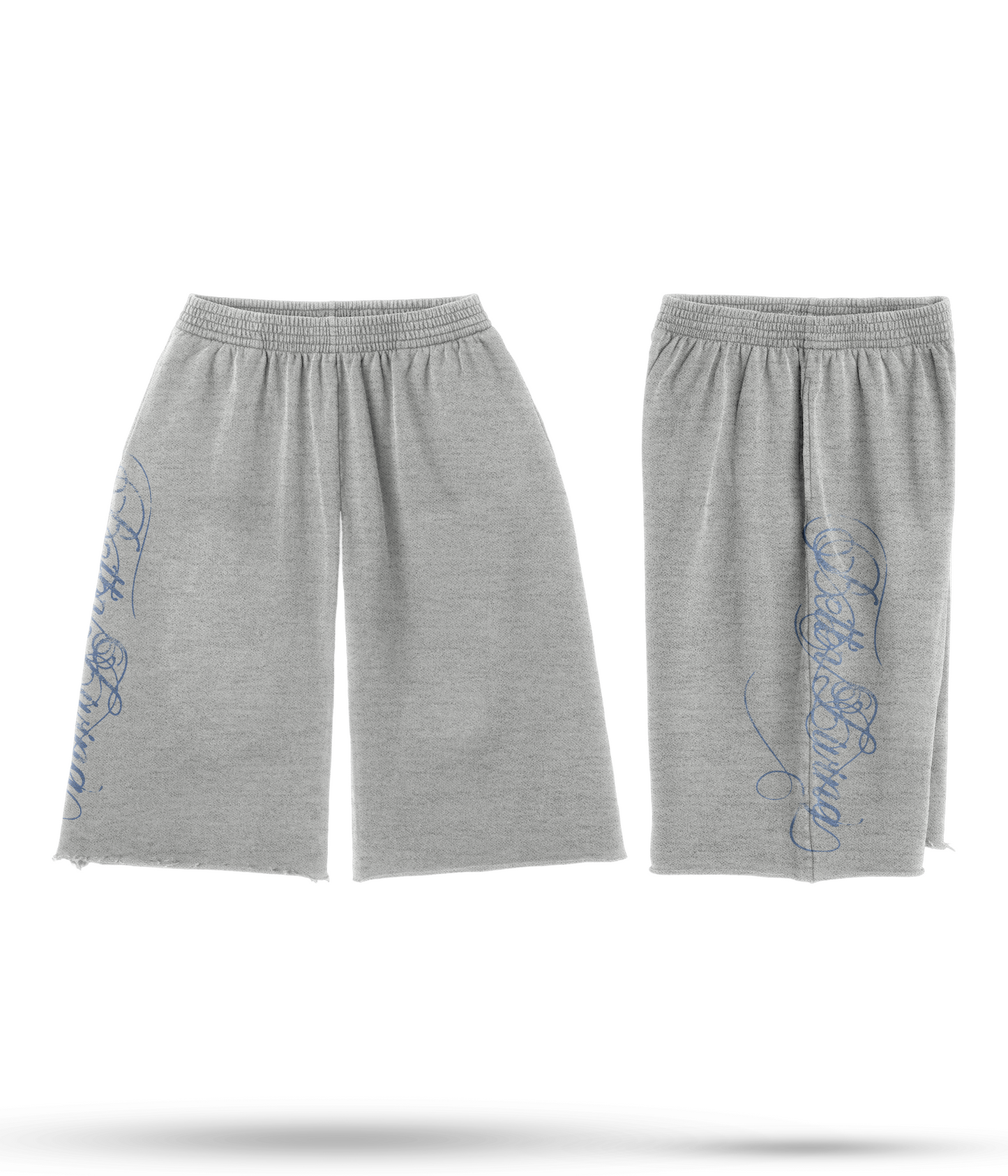 Blue Script Shorts