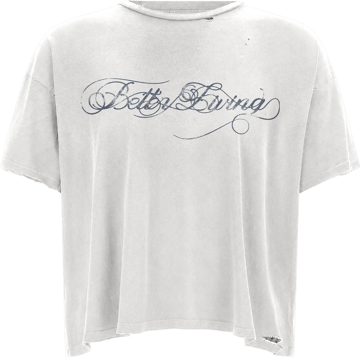 White/Blue ‘Commitment’  Tee