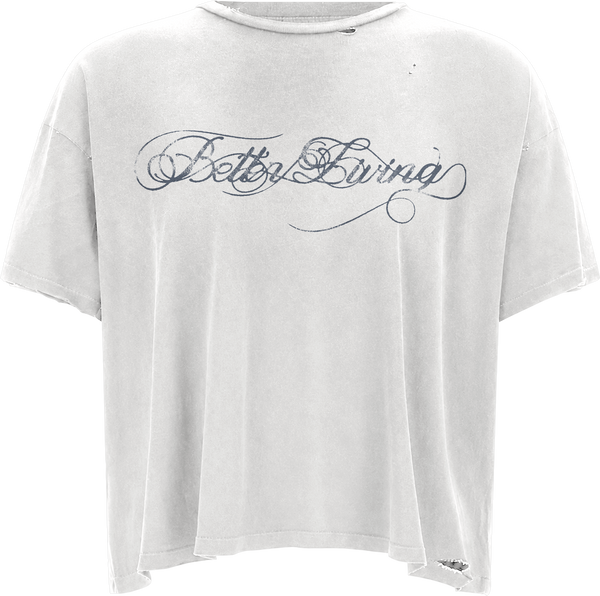 White/Blue ‘Commitment’  Tee