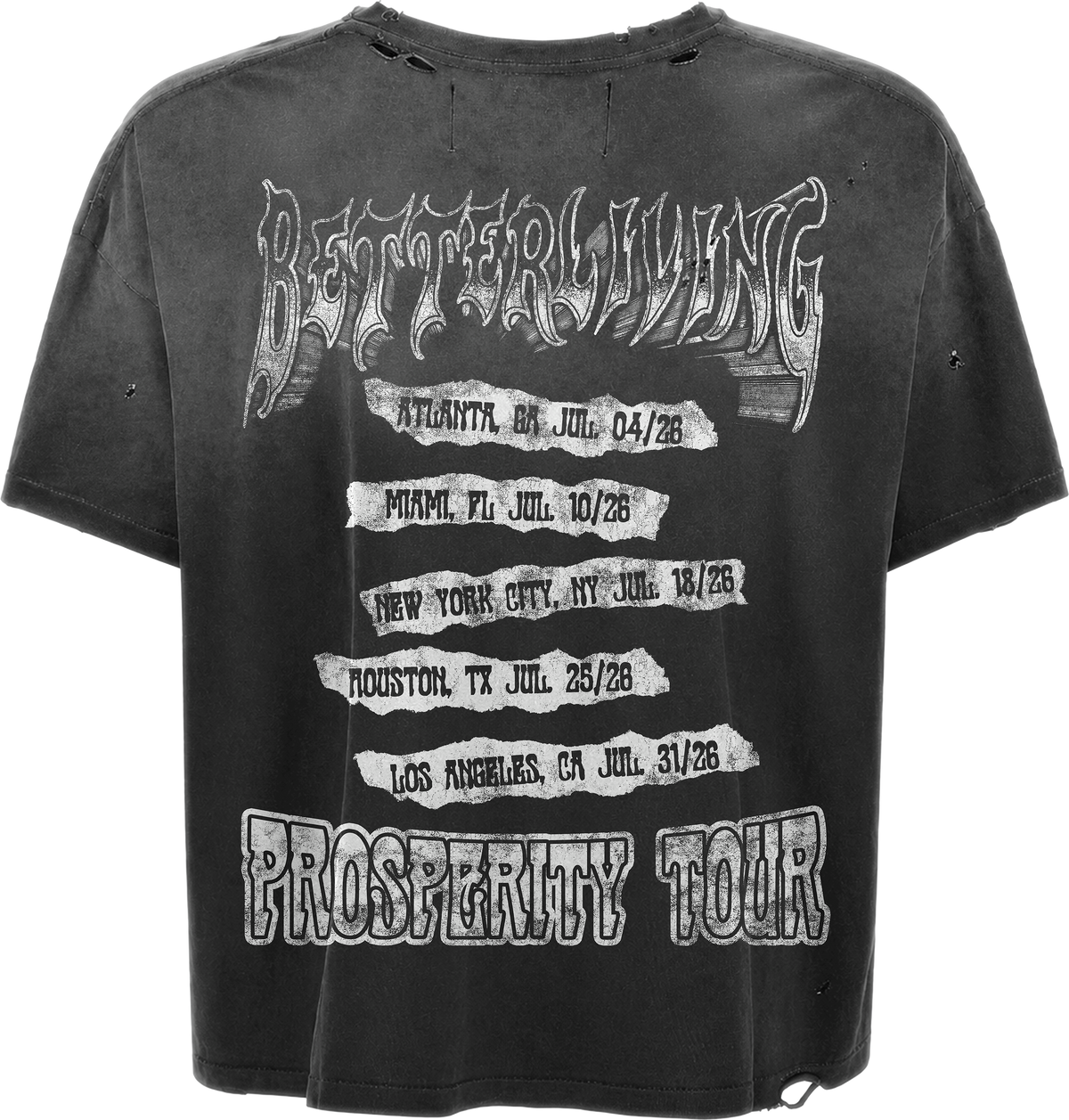 Dark Grey Washed Tour Tee