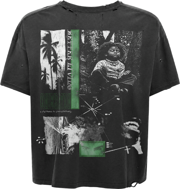 Black/Green ‘Commitment’  Tee