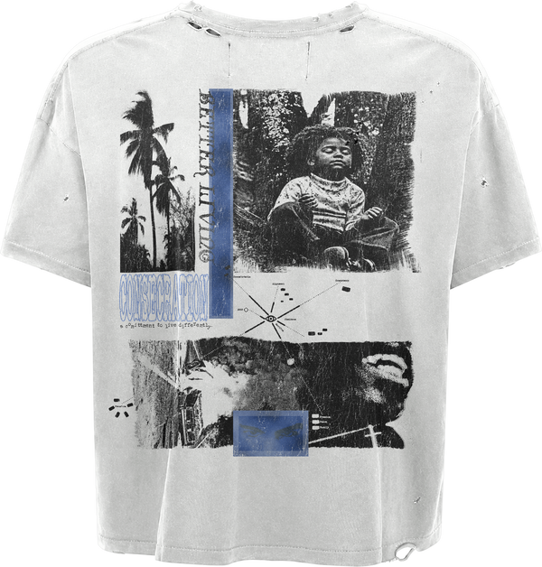 White/Blue ‘Commitment’  Tee