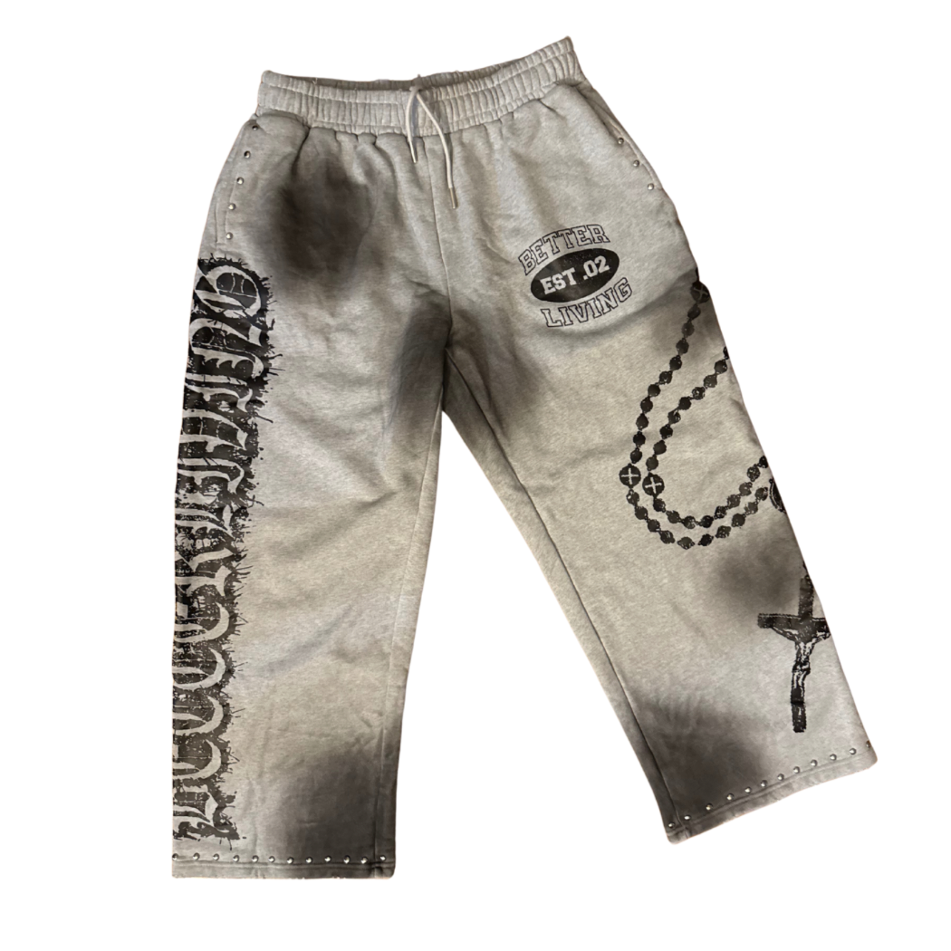 Better Living Grey Vintage Hoodie and Jogger Set