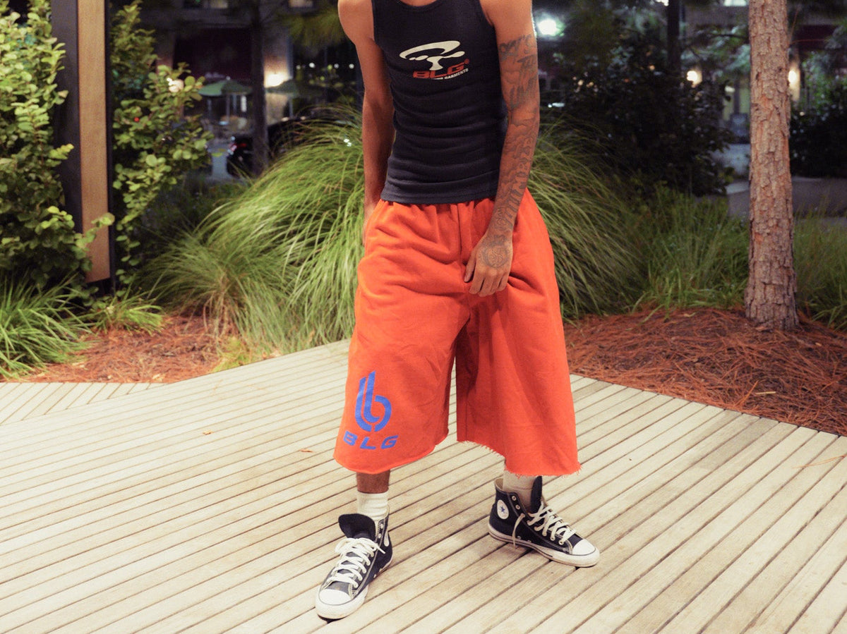 Red “BLG” 3/4 Shorts