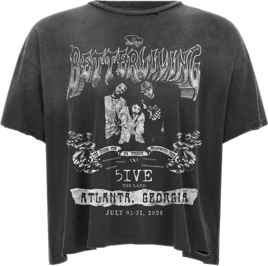 Dark Grey Washed Tour Tee