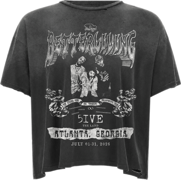 Dark Grey Washed Tour Tee
