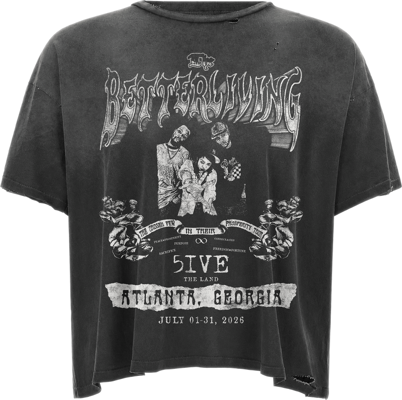 Dark Grey Washed Tour Tee