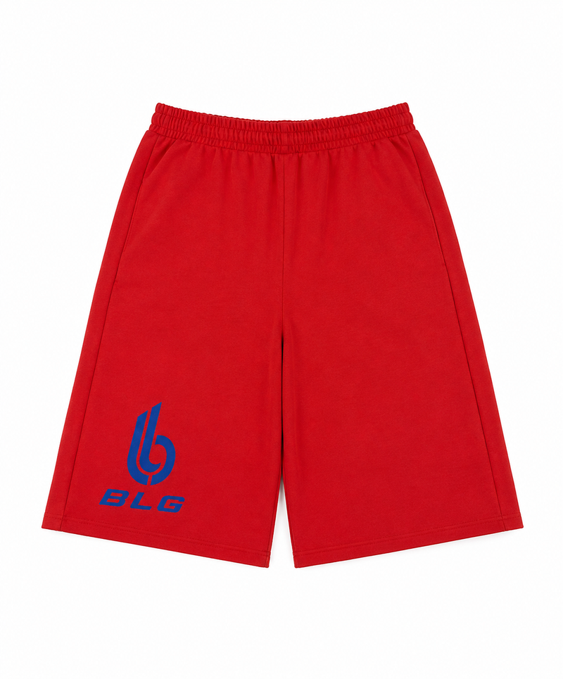 Red “BLG” 3/4 Shorts