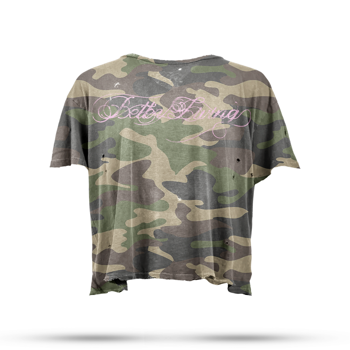 Camo pink Script Tee