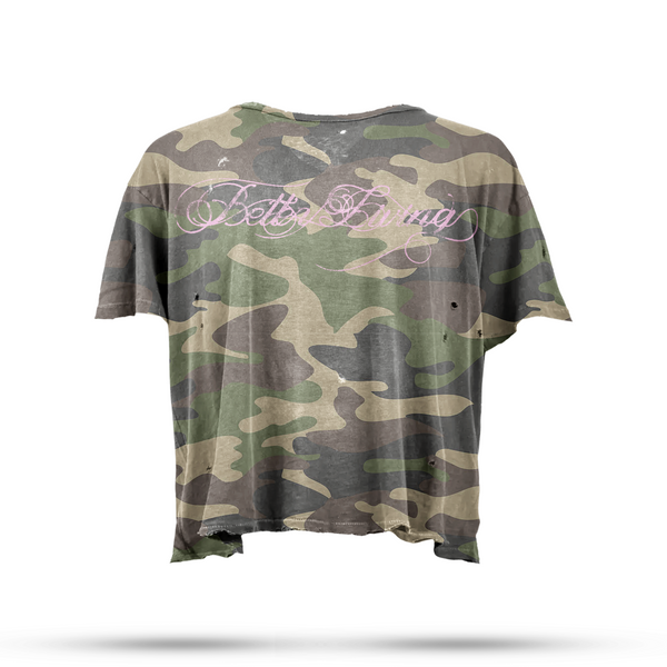 Camo pink Script Tee