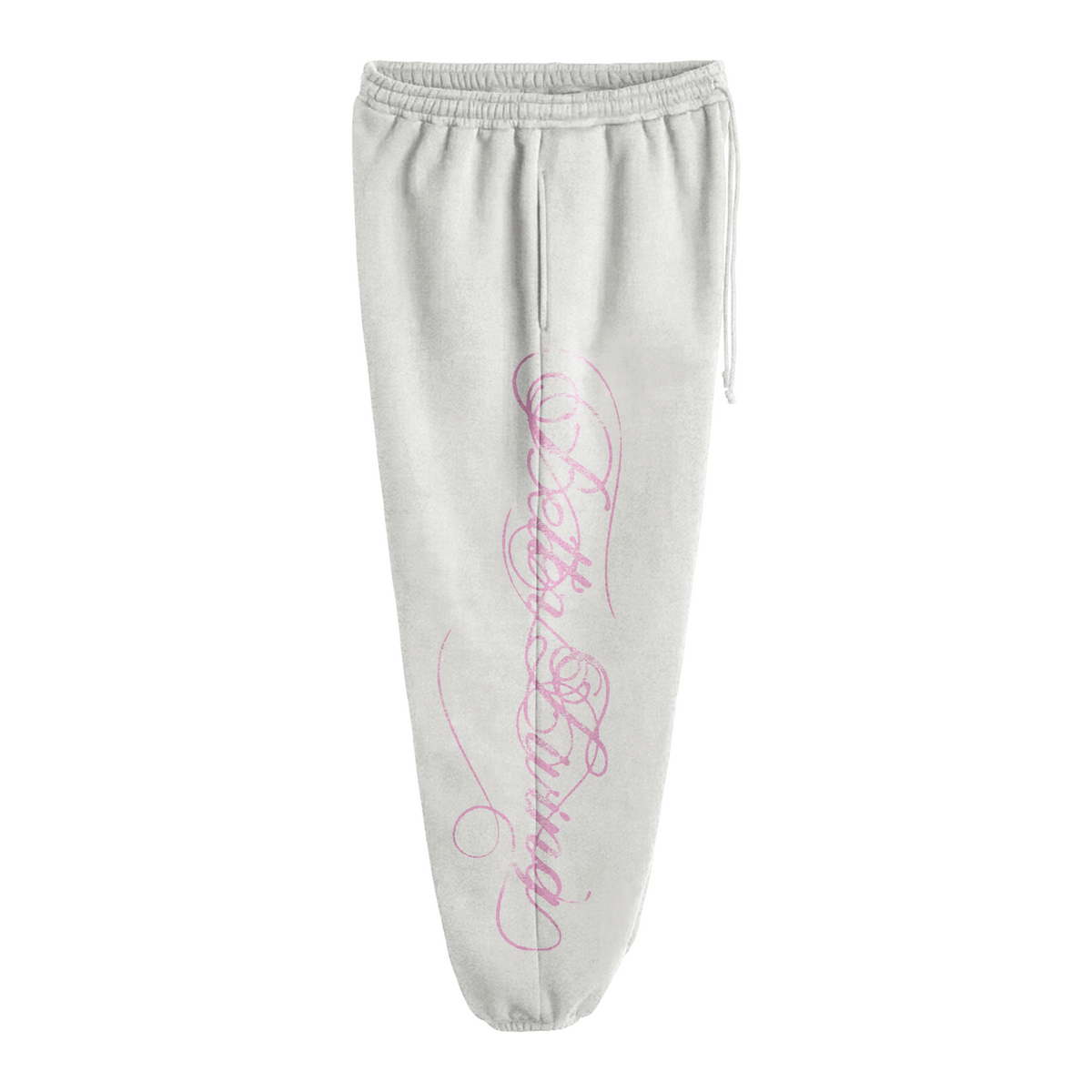 White/Pink Script Sweats