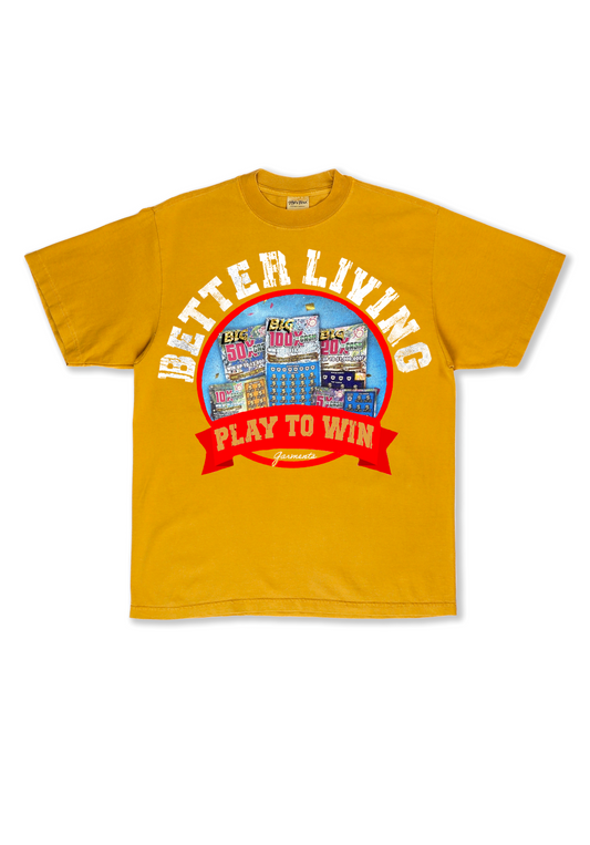 Play to Win Garment Dyed Heavyweight T-shirt (mustard)